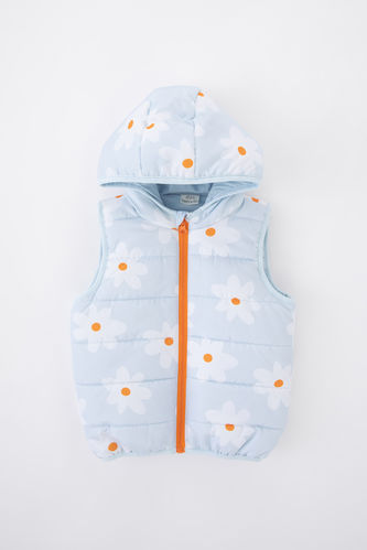 Baby Girls Water Repellent Hooded Inflatable Vest