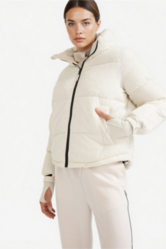 Женщины Бежевый Водонепроницаемая куртка DeFactoFit Regular Fit на молнии