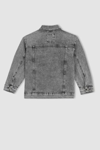 Boys grey hot sale denim jacket