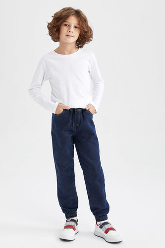 Boy Jogger Elastic Banded Jean Look Trousers
