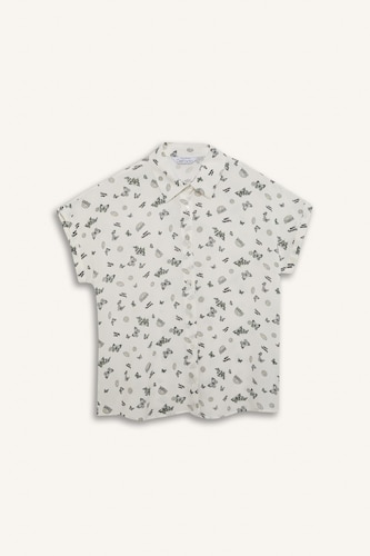 Regular Fit Viscose Short Sleeve Shirt