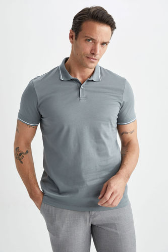Modern Fit Polo T-Shirt aus Baumwolle