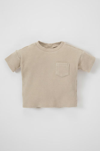 Baby Boy Regular Fit Waffle Short Sleeve T-Shirt