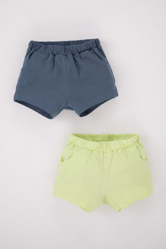Baby Boy Combed Cotton 2-Pack Shorts