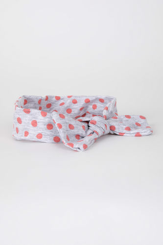 Шапка и перчатки в горошек из ткани суприм для малышей девочек