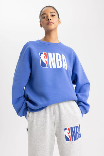 DeFactoFit NBA Oversize Fit Crew Neck Sportsman Sweatshirt