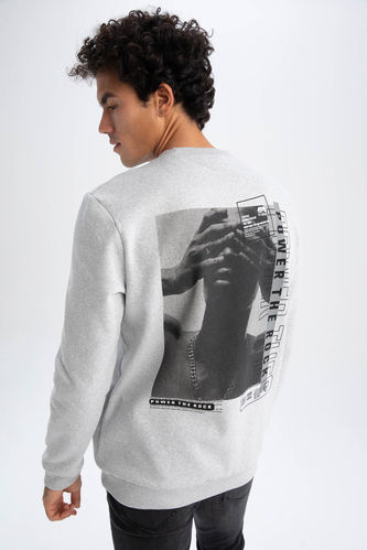Slim Fit Printed Sweatshirt