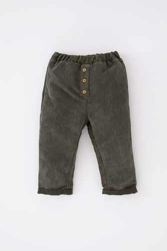 Baby Boy Basic Velvet Trousers