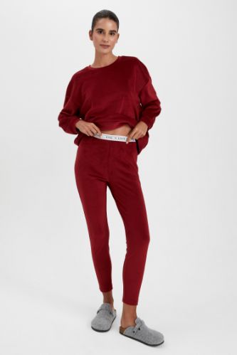 Fall in Love Yılbaşı Temalı Beli Baskı Detaylı Pijama Altı