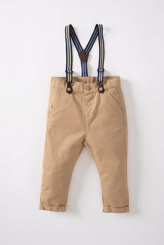 Baby Boy Suspender Gabardine Trousers Set of 2