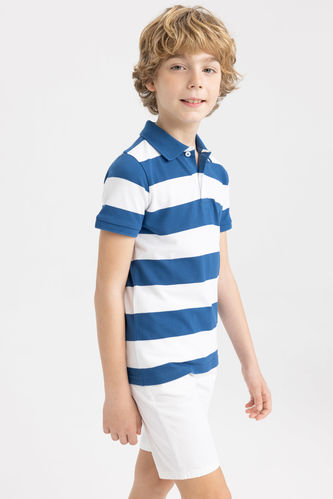 Boy Regular Fit Polo Neck Pique Short Sleeved Polo T-Shirt
