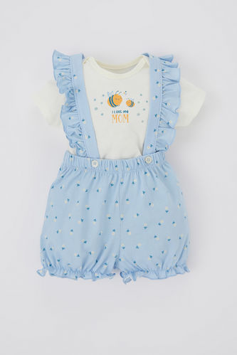 Комплект 2 шт. стандартного кроя с цветочным принтом из ткани суприм для малышей девочек
