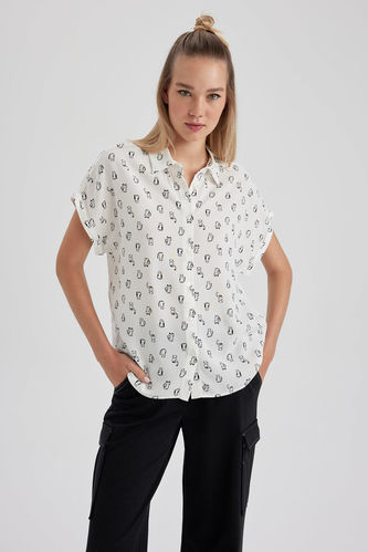 Рубашка стандартного кроя с принтом, коллекция Coool