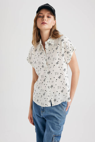 Coool Regular Fit Shirt Collar Printed Short Sleeve Shirt