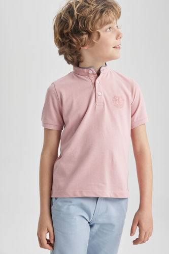 Boy Regular Fit Crew Neck Pique Short Sleeve Polo T-Shirt