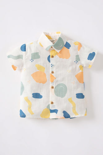 Baby Boy Shirt Collar Short Sleeve Shirt