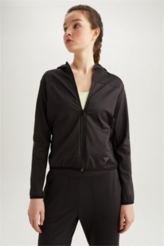 FEMME Noir Cardigan Coupe Standard Imprimé De DefactoFit