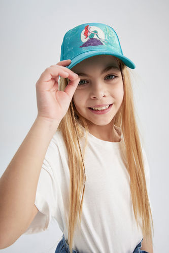 Kız Çocuk Disney Prenses Baskılı Cap Şapka