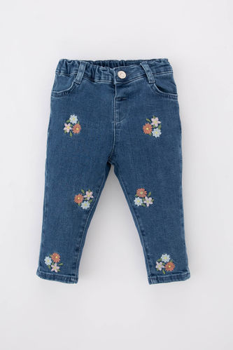 Baby Girl Floral Jeans