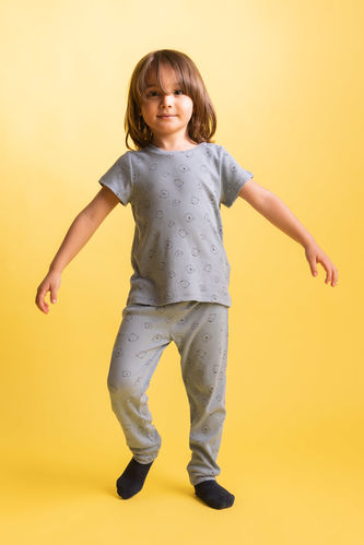 Baby Boy Ribbed Camisole Organic Cotton Short Sleeve 2-Pajama Set