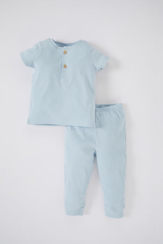 Baby Boy Crew Neck Corduroy Camisole 2 Pajamas