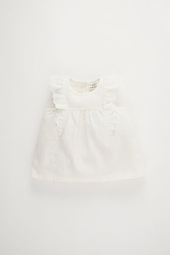 Baby Girl Poplin Short Sleeve Shirt
