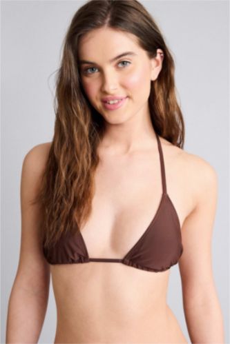 WOMAN Brown Regular Fit Bikini Top
