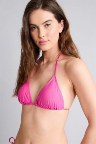 Женщины Фуксия Bikini Top