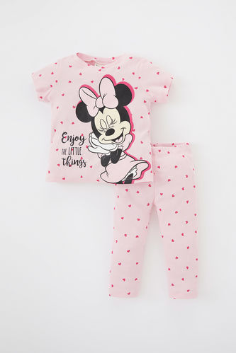 Baby Girls Disney Mickey & Minnie Crew Neck Pajamas