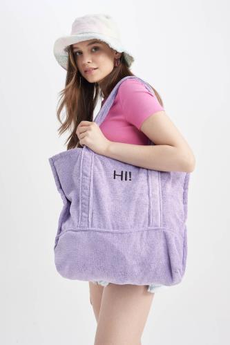 Women's Towel Fabric Beach Bag
