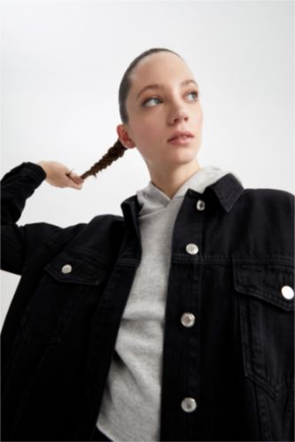 WOMAN Black Oversize Fit Jacket