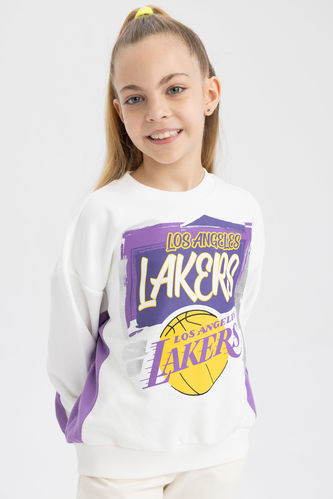 Ecru BOYS & TEENS Boy Defacto Fit NBA Los Angeles Lakers Licensed