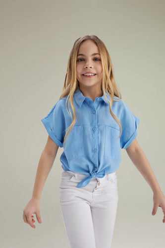 Рубашка с коротким рукавом для девочек