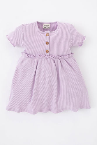 Baby Girl Short Sleeve Corded Camisole Dress