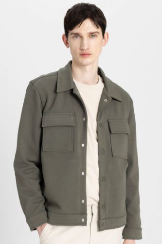 Regular Fit Polo Collar Overshirt