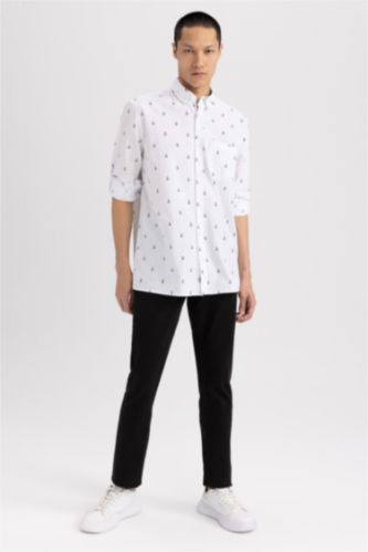 رجال أسود Slim Fit Trousers