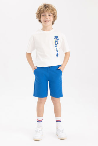 Boy Regular Fit Sweatshirt Fabric Shorts