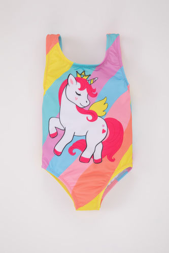 Baby Girl Unicorn Printed Swimwear