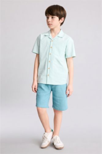 BOYS & TEENS Green Boy Regular Fit Shorts