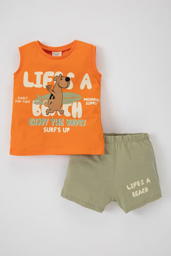 Baby Boy Printed Athlete Shorts 2-Pack Set
