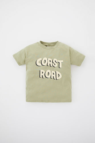 Baby Boy Regular Fit Animal Print Sustainable Short Sleeve T-Shirt