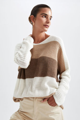 Oversize Fit Crew Neck Thessaloniki Fabric Pullover
