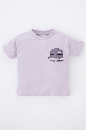 Сәби Ұл көлік құралы қысқа жеңді Қысқа жеңді футболка