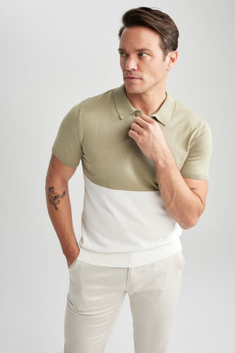 Modern Fit Polo Collar Knitwear Polo T-Shirt
