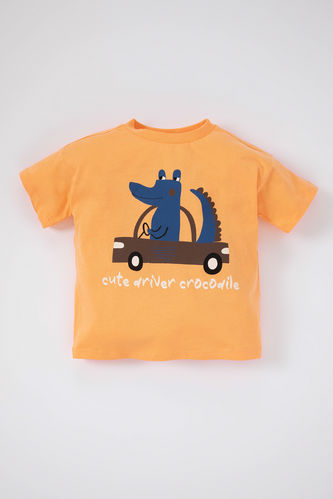 Baby Boy Dinosaur Printed Short Sleeve T-Shirt