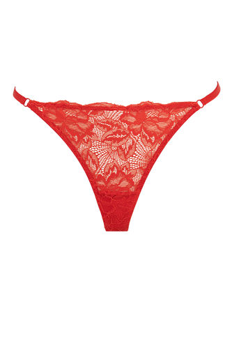 Red WOMAN Fall In Love Valentine's Day Lace String Panties 2741362
