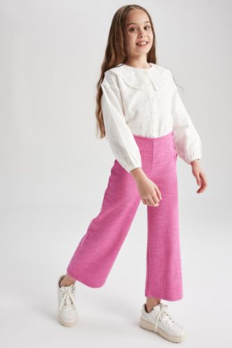 Girls wide leg on sale trousers