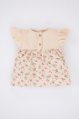 Baby Girl Crew Neck Floral Camisole T-Shirt