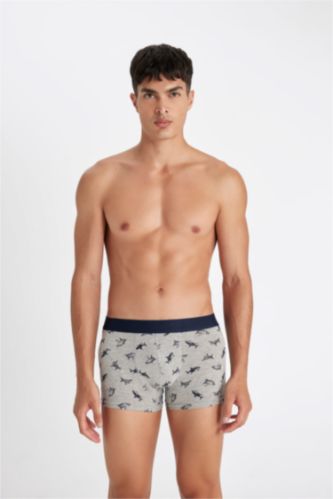 Erkek Gri Melanj Regular Fıt Boxer