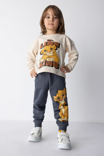 Erkek Bebek Disney Lion King Uzun Kollu Tişört Eşofman Alt 2'li Takım